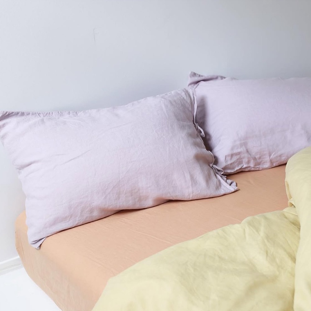 Pair of 100% linen pillow cases